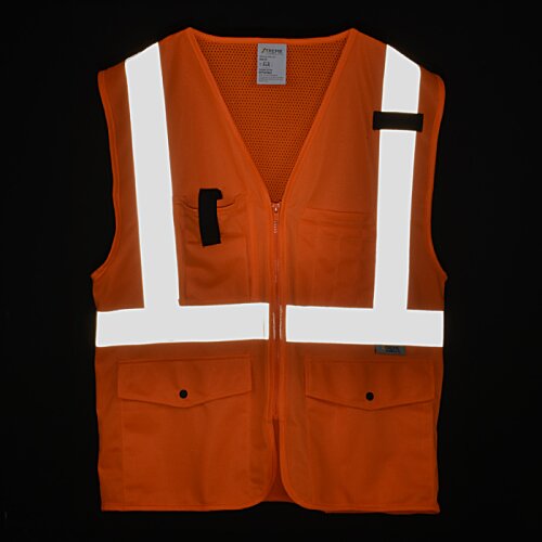 Additional Image 4 - a orange vest with white stripes