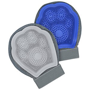 Additional Image 4 - a pair of blue and grey gloves