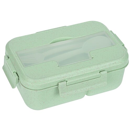 Additional Image 1 - a green plastic lunch box