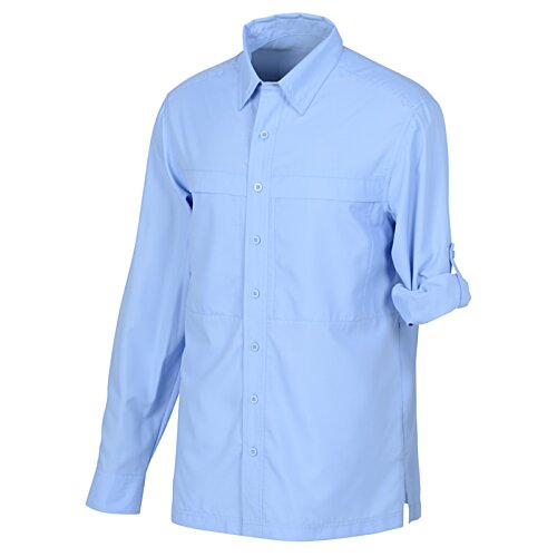 Additional Image 2 - a blue shirt with rolled up sleeves