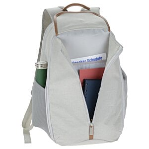Additional Image 1 - a white backpack with a zipper