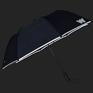 Additional Image 5 - a black umbrella with white trim