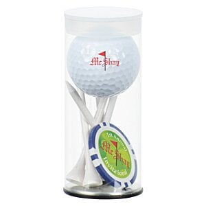 Additional Image 2 - a white golf balls in a clear plastic container