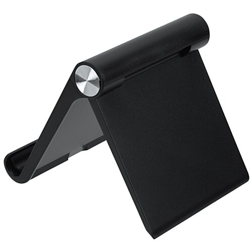 Additional Image 1 - a black stand with a silver rim