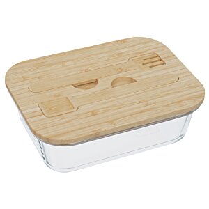 Additional Image 1 - a plastic container with a wooden lid