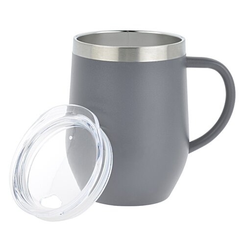 Additional Image 1 - a black and silver coffee mug
