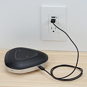 Additional Image 3 - a black and silver heart shaped object with a cord plugged into a wall