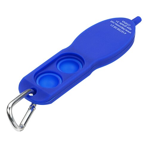 Additional Image 1 - a blue key chain with three circles