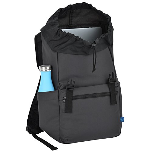 Additional Image 2 - a black backpack with a blue object on it