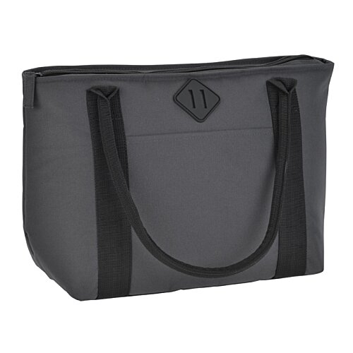 Additional Image 2 - a grey bag with black handles