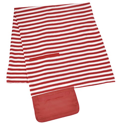 Additional Image 1 - a red and white striped napkins