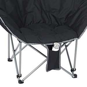 Additional Image 2 - a black chair with metal legs