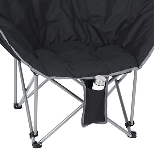 Additional Image 2 - a black chair with metal legs
