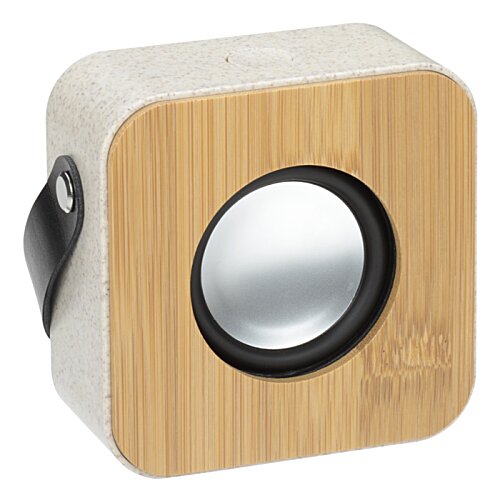 Additional Image 3 - a wooden speaker with a round circle