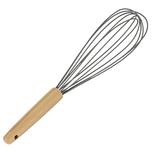Additional Image 1 - a wire whisk with a wooden handle