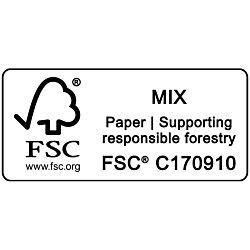 a white rectangular sign with a tree and text