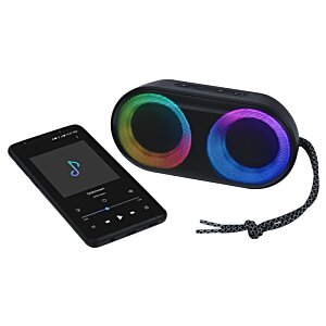 Additional Image 2 - a black speaker with colorful lights