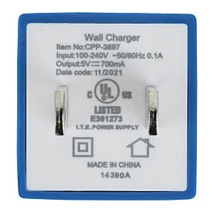 Additional Image 9 - a close up of a blue and white rectangular object