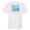 View Image 2 of 4 of Life is Good Crusher Tee - Men's - Full Color - White - Mountains