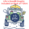View Image 4 of 4 of Life is Good Crusher Tee - Men's - Full Color - White - 4WD