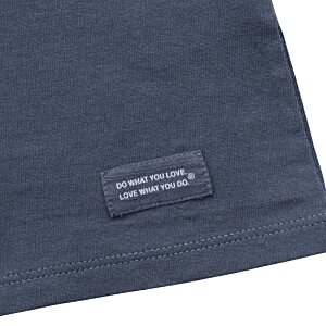 Additional Image 1 - a label on a blue shirt