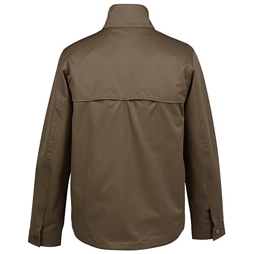 Additional Image 1 - a back view of a brown jacket