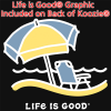 View Image 5 of 5 of Life is Good Can Koozie® - Full Color - Beach Umbrella