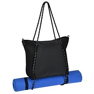 Additional Image 2 - a black bag with a blue mat from a strap