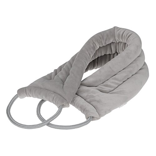 Additional Image 3 - a grey face mask with a knot