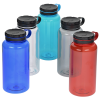 a group of water bottles