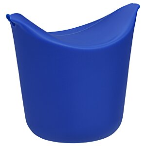Additional Image 3 - a blue plastic container with a curved edge