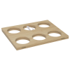 a brown square with holes in it