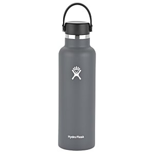 Additional Image 3 - a grey water bottle with a white logo