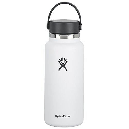 Additional Image 3 - a white water bottle with a black lid
