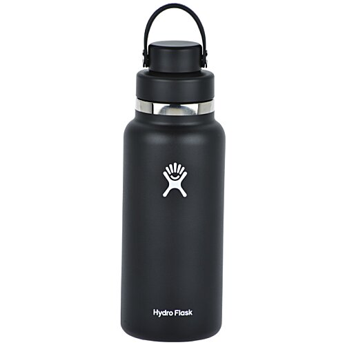Additional Image 3 - a black water bottle with a white logo