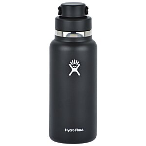 Additional Image 2 - a black water bottle with a white logo
