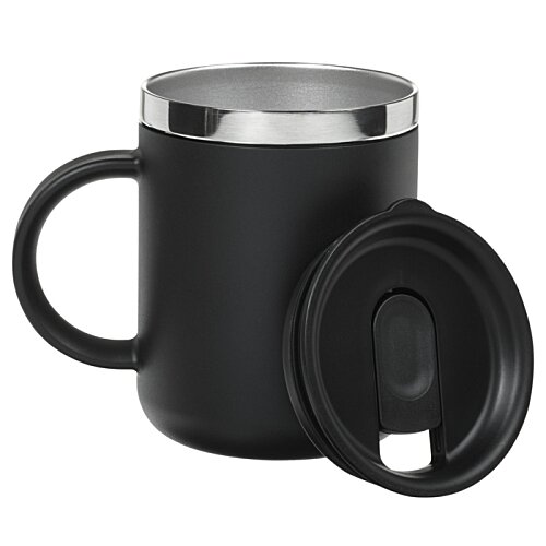 Additional Image 1 - a black and silver coffee mug