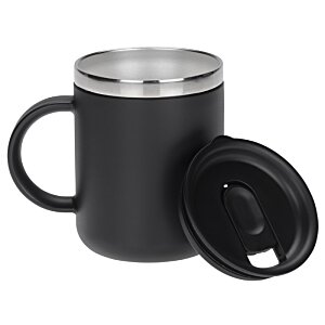 Additional Image 1 - a black and silver coffee mug
