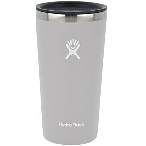 Additional Image 1 - a grey tumbler with a white ribbon on it
