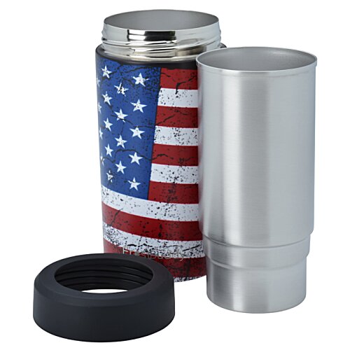 Additional Image 3 - a metal container with a flag on it