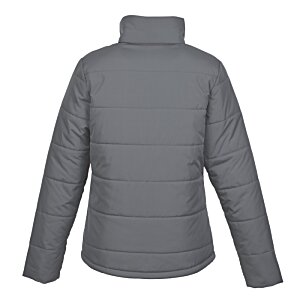 Additional Image 1 - a back view of a grey jacket