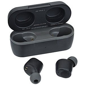Additional Image 4 - a black earbuds in a case