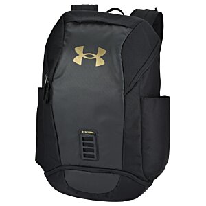 Additional Image 1 - a black backpack with a gold logo