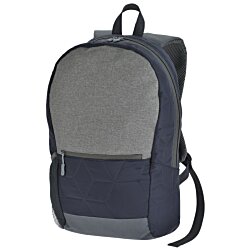 a grey and black backpack