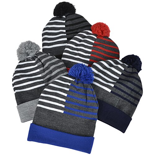 Additional Image 4 - a group of hats with pompoms
