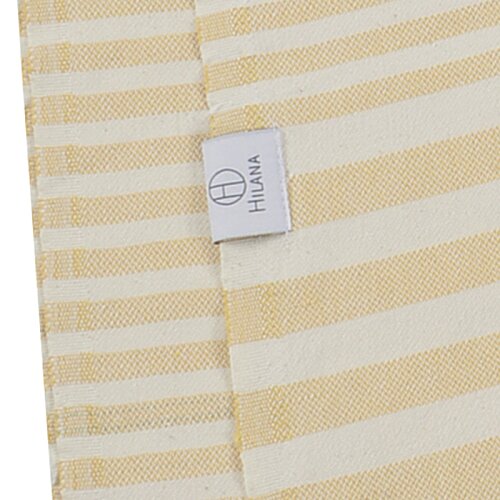 Additional Image 4 - a white tag on a yellow and white striped shirt