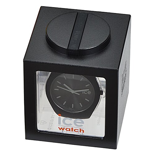 Additional Image 2 - a black square box with a black clock on it