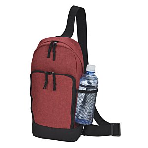 Additional Image 2 - a red backpack with a water bottle