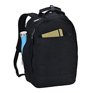 Additional Image 1 - a black backpack with a blue object in it