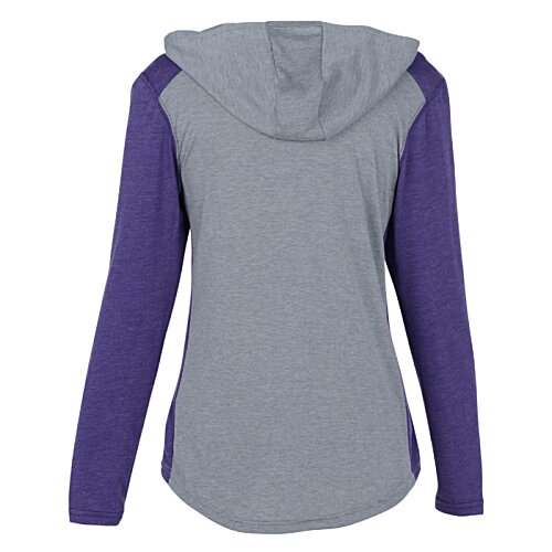 Additional Image 1 - a grey and purple hoodie